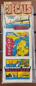 Reise Auto Aufkleber x3 Vintage Verpackung Michigan Mackinac Sault St Marie Sticker - Bild 1 von 8