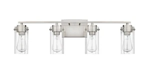 Brushed Nickel Four Light Vanity from the Serena Collection - Picture 1 of 1