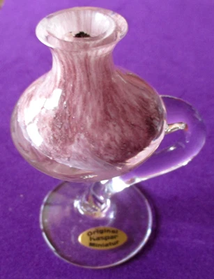 Original Kaspar-single-art  Miniatur Glas Kerzenhalter , Höhe 7,5 cm - Bild 1 von 4