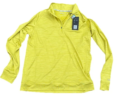 Мужской пуловер для гольфа на молнии 1/4 Walter Hagen желтый вересковый размер M новый с ценниками фитиль для влаги - Изображение 1 из 4