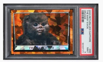 2023 ⭐ Topps Ch. Sapphire 🟠 #/25, Baby Ewok, ROTJ, #88, PSA-9 - Image 1 of 3