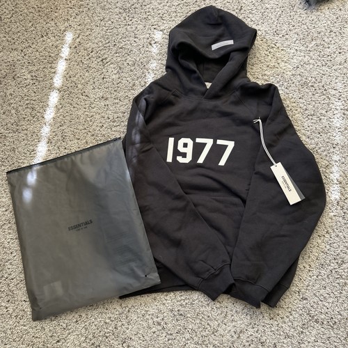 Felpa con cappuccio nuova Fear of God 1977 IRON Essentials 100% autentica taglia small