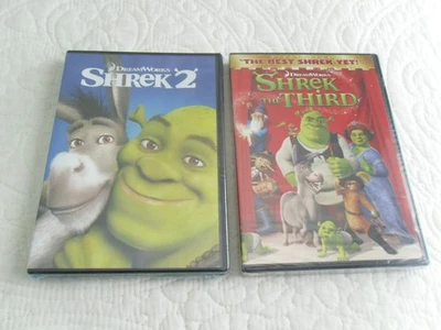 SHREK 2 & SHREK THE THIRD: EDDIE MURPHY & MIKE MYERS BOTH NEW & SEALED DVDS - Image 1 of 2