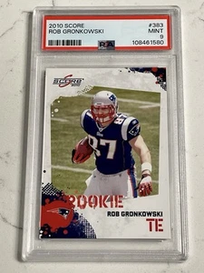 2010 Score Rob Gronkowski #383 PSA 9 MINT Rookie RC - Picture 1 of 2