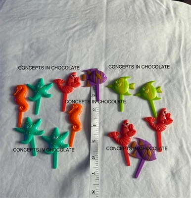 Vida marina, adornos para cupcakes con temática oceánica, selecciones para cupcakes, peces, cangrejos, estrellas de mar OFERTA Foto 1 de 4