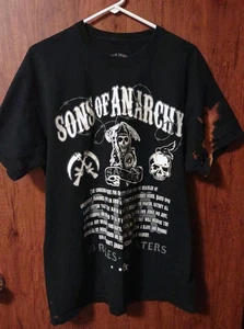 Sons Of Anarchy No Rules No Masters XL "OOAK" 2012 Black Unique Custom T-shirt - Picture 1 of 8