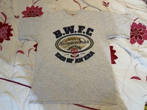 Vintage 1997 Nutmeg Bolton Wanderers End of an Era Graphic T-Shirt - Size M - Picture 1 of 9