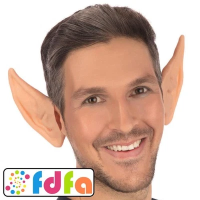 Forum Flesh Coloured Pixie Elf Ears Mens Ladies Womens Fancy Dress Accessory New - Image 1 of 3