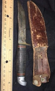 Vintage Western Boulder Col USA 8" Hunting Knife w/ Sheath - Picture 1 of 6