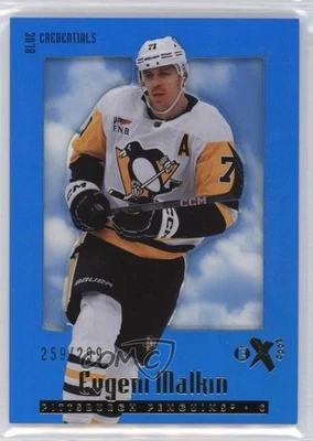 2023-24 Skybox E-X 2000 Blue Credentials /299 Evgeni Malkin #25 - Image 1 of 2