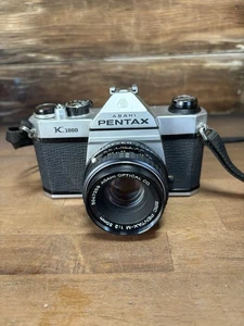 Pentax K1000 35mm Film Camera w/ SMC Pentax-M 50mm f/2 Lens, Tested + Works - Picture 1 of 11