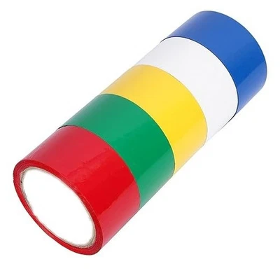 Vastu Multicolor Colour Tapes Green, Yellow, Red, White, Blue Each 2 Inch Wide.. - image 1 of 4