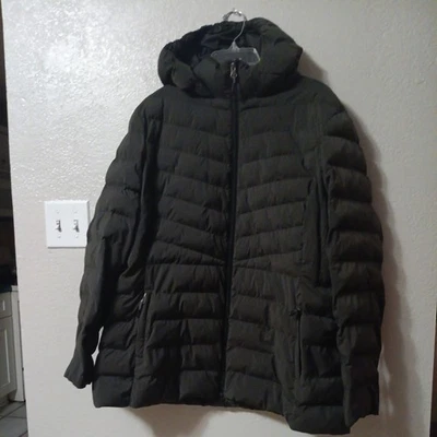 Chaqueta 32 Degree Heat para mujer XXL verde cremallera completa forrada con capucha rellena nueva con etiquetas Foto 1 de 4