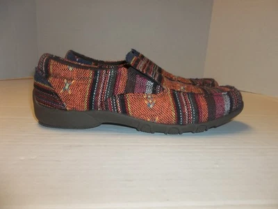 Roper Women's Sz 8 Multicolor Textile Comfort Slip On Loafers Shoes Western - Image 1 of 4