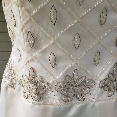 Vintage Bob Mackie Boutique Beaded Shell Pink Gown Dress Women's 10 - Image 1 of 4