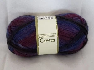 Northland Cavern Yarn Blue Purple Roving #6 Bulky Weight 78 yards 3.5 ounces - Picture 1 of 7