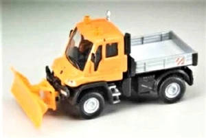 MDP 19241 Mercedes-Benz Unimog U300 Truck w/Snow Plow - Orange/Silver 1/87 HO MB - Picture 1 of 1