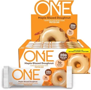 ONE Protein Bars, NEW Recipe Maple Glazed Doughnut, 12 PACK Gluten Free Protein  - Picture 1 of 7