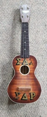 Vintage Harmony Ukulele Frat Letters Epsilon Delta Rho Chi Mini Guitar Classic - Image 1 of 4