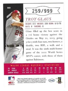 Troy Glaus 2003 LEAF LIMITED MLB SILVER PARALLEL CARD #50 California Angels SP - Picture 1 of 2