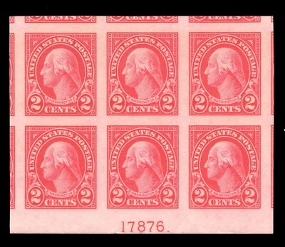 MOMEN: US STAMPS #577 PLATE BLOCK OF 6 MINT OG NH GEM LOT #73353 - Image 1 of 3