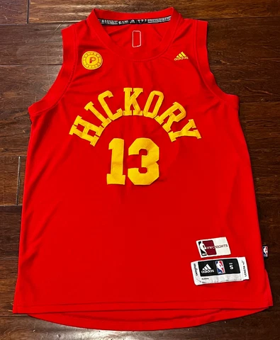 Adidas HWC NBA Indiana Pacers Paul George Hickory Adult Small Swingman +2 Jersey Cover