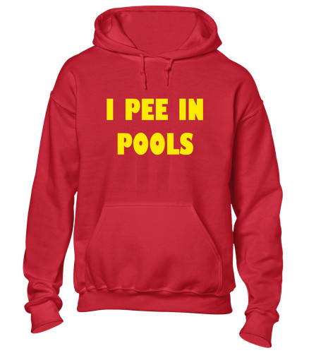 RHUDE FELPA CON CAPPUCCIO I PIPE IN PISCINA DIVERTENTE SCHERZO RUDE DESIGN COMMEDIA LIFEGUARD TOP FANTASTICO