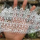 White Floral Lace Trimming Soft Dressmaking Edging Border Sewing Craft 10cm Wide
