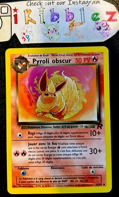 Pyroli Obscur 35/82 LP French Dark Flareon Vintage Team Rocket Pokémon Card! - Image 1 of 2