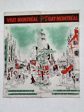 1950 Come to Gay Montréal brochure de voyage