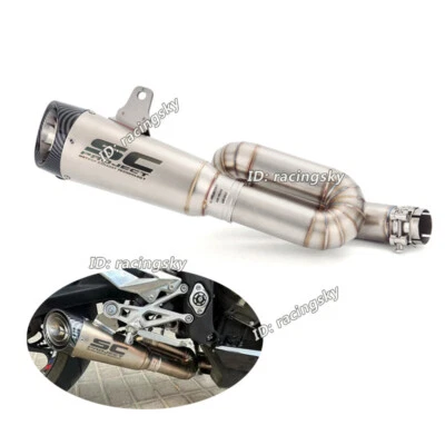 For Triumph Street Triple 765 RS R 660S 2017-2023 Exhaust Link Pipe Tail Muffler - Image 1 of 4