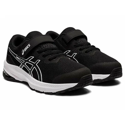 Scarpe bambino Asics Duomax GT1000 11 PS 1014A238-001 Nero-Bianco Mesh