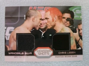 2011 Topps UFC Moment Of Truth Wanderlei Silva - Chris Leben Dual Relic Card - Picture 1 of 2