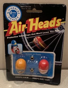 Vintage NOS 1987 The Wheeler Dealer Air Heads Bike Air Valve Caps.  NEW ~ Sealed - Picture 1 of 4