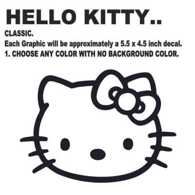 Decal Die Cut Vinyl Stickers Hello Kitty, Kawaii, Cute, Imports, Sexy - Image 1 of 3