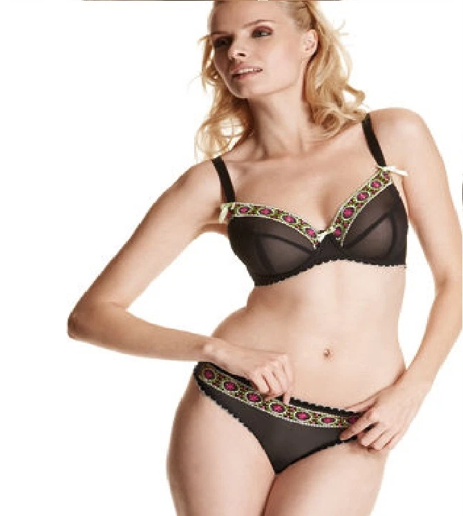 2 PAIRS-FREYA MADISON MATCHING LUXURY THONG~BLACK - Image 1 of 1