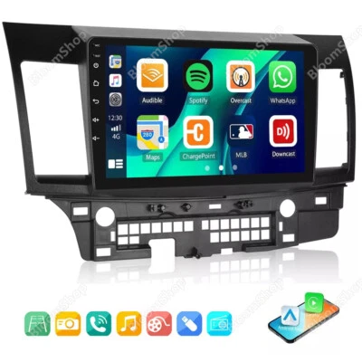 10.1'' Carplay For Mitsubishi Lancer 2007-12 Android 13 Car Stereo Radio GPS SAT - Image 1 of 4