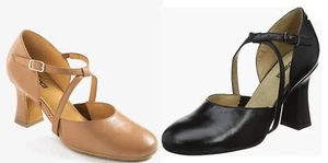 NEW Dance Ballroom Shoes 3' Heel So Danca SD143 Adult Sizes Cross Straps Leather - Picture 1 of 7