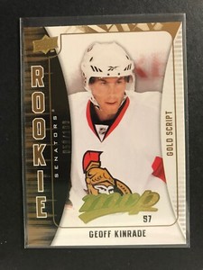 2009-10 Upper Deck MVP Gold Script Rookie #347 Geoff Kinrade /100