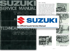 Suzuki T500 II Workshop Service Shop Repair Manual T 500 Mark 2 GT500 - Picture 1 of 2