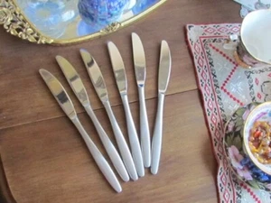 New Action WMF Cromargan Stainless Korea 6 Dinner Fish Knives 8 3/8" Lot Set - Picture 1 of 4