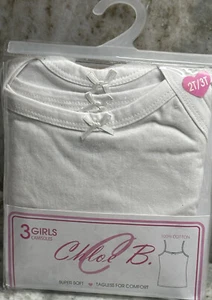 Chloe B 3 Girls Camisoles 100% Cotton/Super Soft/Tagless For Comfort Size 2T/3T - Picture 1 of 12
