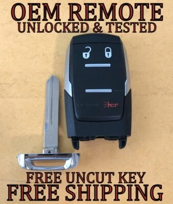 OEM 2019 2020 2021 2022 RAM 3500 LLAVE INTELIGENTE MANDO A DISTANCIA DE PROXIMIDAD GQ4-76T 68365299 Foto 1 de 4