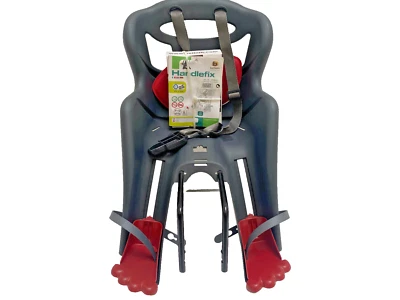 Bellelli Fahrradkindersitz, Handlefix tatoo grey, anthrazit/rot, Frontmontage - Bild 1 von 4