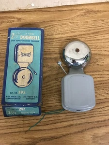 Vintage Eagle 21/2" Doorbell 2 Coil Silver with Box Auto shop Phone bell Door - Picture 1 of 6