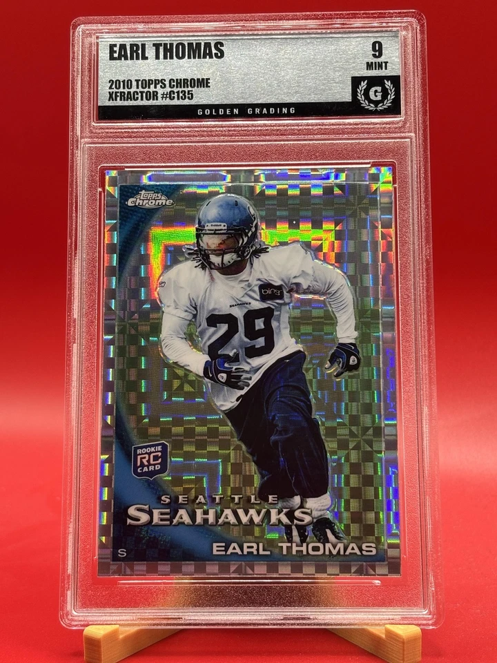 Topps Chrome #C135 Earl Thomas Xfractors 2010 clasificación 9 radiocontrol Foto 1 de 2