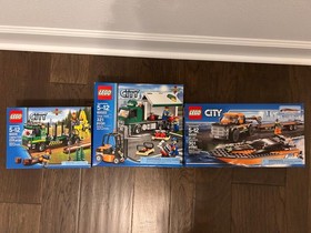 Sealed - Lego City Logging Truck (60059), Cargo Truck (60020), Powerboat (60085)