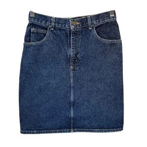 Bonjour Vintage 80’s Women’s USA Made Classic Dark Wash Denim Skirt Size 9 - Picture 1 of 3