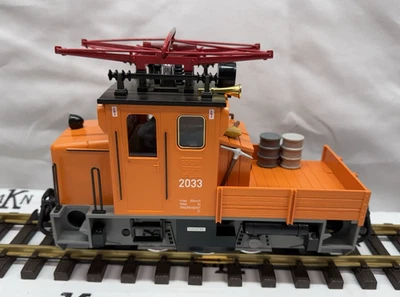 LGB 2033 0-4-0 Electric Work Trolley Locomotive Orange #2033 G Scale LN/ Box - Image 1 of 4