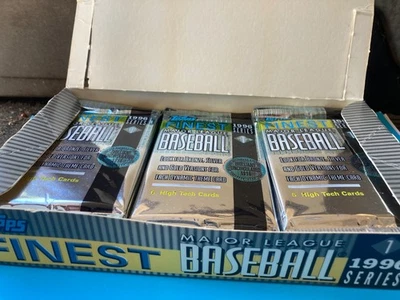 1996 topps Finest baseball series 1 partial Hobby Box 17/24 MINT unopened packs - Image 1 of 4